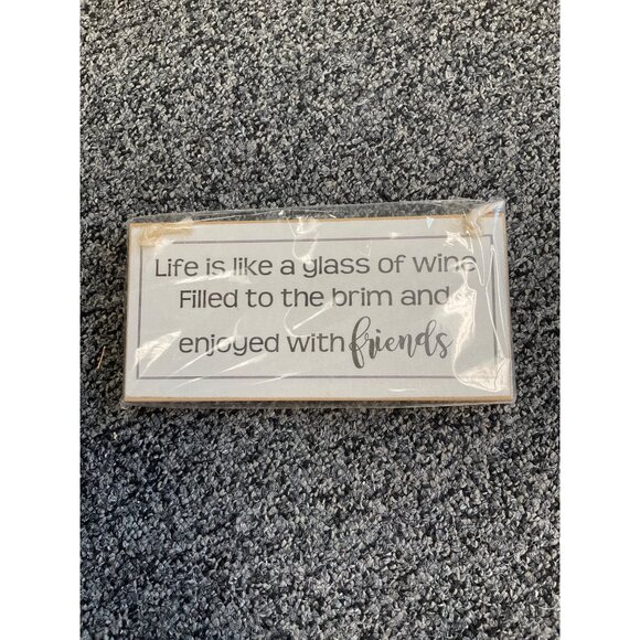 Crafty Clara - "Life is like a glass of wine" Made with MDF Hanging Sign - Picture 2 of 2